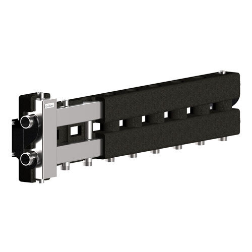 Коллектор распределительный GIDRUSS BMSS-80-5D.EPP 5-ти контурный НР 1 1/4"x1" Ду 32 Ру 6 балансировочный в термоизоляции