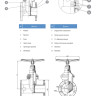 Задвижка GROSS DN 50 PN 10/16 фланцевая с обрезиненным клином с маховиком длинная 2