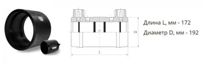 Муфта э/с 160 мм SDR 11 ПЭ100 электросварная