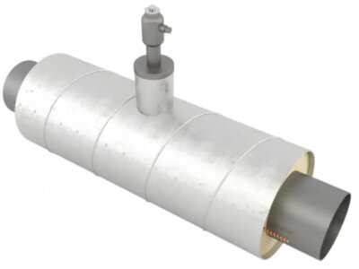 Тройник с воздушником Ду 50 273х9,0/450 стальной в изоляции ППУ-ОЦ