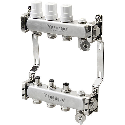 Коллекторная группа Pro Aqua 11 выходов с регулировочными клапанами