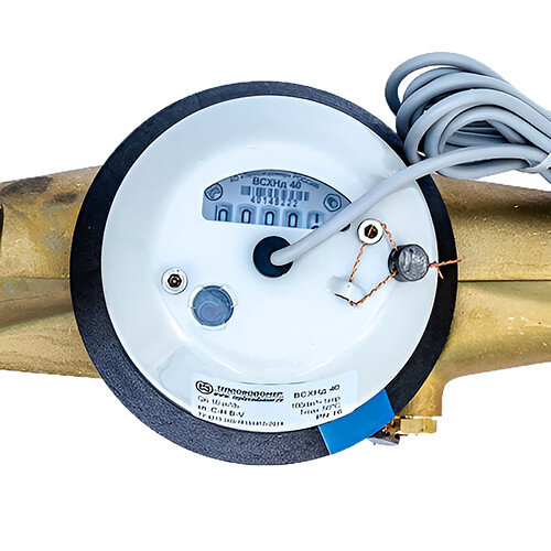 Счетчик для холодной воды Тепловодомер ВСХНд-40 крыльчатый одноструйный резьбовой с импульсным выходом