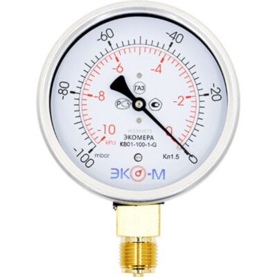 Манометр (тягомер) ЭКОМЕРА КВ Ду 100 мм Ру -10-0 кПа