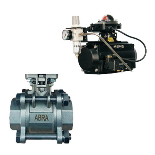 Кран шаровой ABRA BV11 DA ВР 1" DN 25 PN 40 с пневмоприводом нержавеющая сталь 1