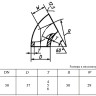 Отвод 60-57х5,0-Ст.20 ГОСТ 30753-2001 стальной бесшовный крутоизгогнутый 2