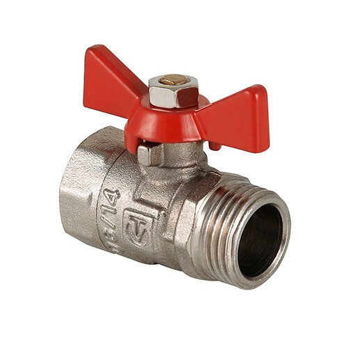 Кран шаровой VALTEC COMPACT 1/2" Ду20 Ру40 с внутренней - наружной резьбой VT.093.N.05