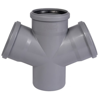 Крестовина канализационная PP-H Ostendorf HT HTDA DN 110х110/50х87° одноплоскостная