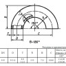 Отвод стальной 180-1-355,6х11-Ст.20 ГОСТ 17375-2001 бесшовный крутоизогнутый 2