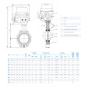 Затвор DENDOR 015W DN 200 PN 10 поворотный дисковый межфланцевый стальной с электроприводом 2