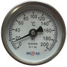 Термометр биметаллический ЭКОМЕРА БТ-1 Ду 63, Т 0-200C, L=40 1