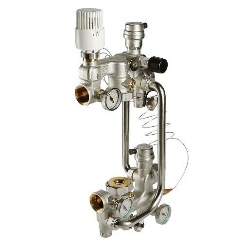 Узел насосно-смесительный VALTEC VT.COMBI.0.180 1" с термоголовкой VT.5011 без насоса 1