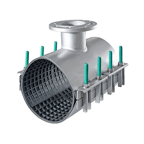 Хомут врезной фланцевый DN 400х150 для трубы 400-455 мм