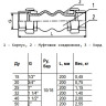 Компенсатор Benarmo 8021 DN 15 PN 16 резиновый антивибрационный муфтовый 2