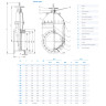 Задвижка DENDOR 47GVA DN 600 PN 10 клиновая фланцевая чугунная с обрезиненным клином под электропривод 2