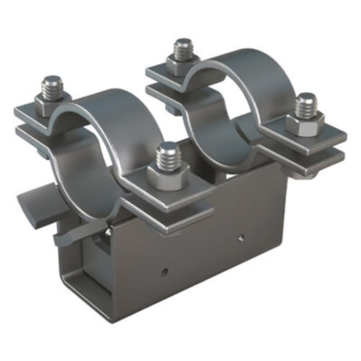Опора Дн 127 ТПР.08.73(1).00.000-03 H=150 L=170 хомутовая неподвижная стальная