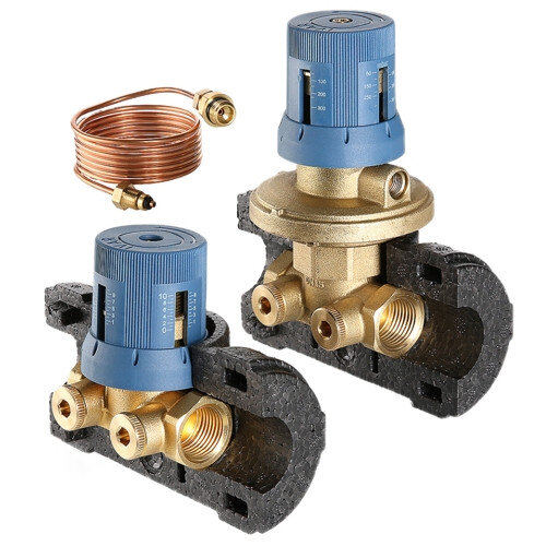 Автоматический регулятор перепада давления Valtec VT.040.G 1/2" DN 15 PN 25 в комплекте с запорно-регулировочным клапаном, 250-600 мбар