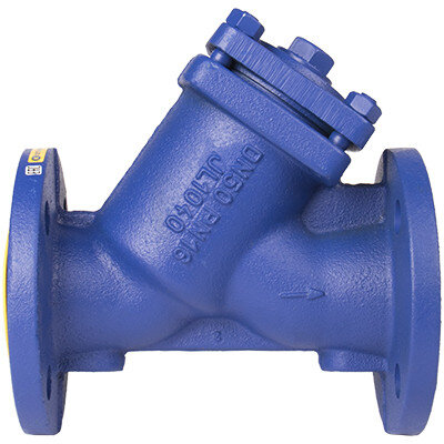 Фильтр сетчатый ZETKAMA 821F Ду40 Ру40 стальной фланцевый со сливной пробкой zSTRA 821F040E50