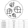 Заглушка HL801B/M40 для монтажного элемента HL801 2