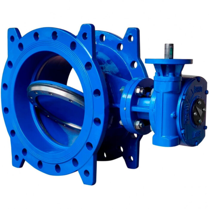 Затвор чугунный Benarmo DN 600 PN 16 поворотный фланцевый с двойным эксцентриком