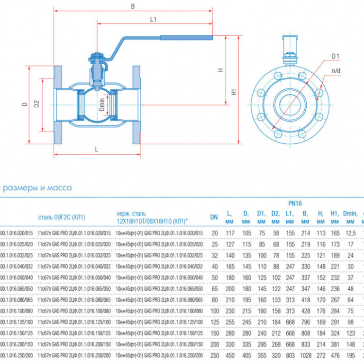 Кран шаровой Маршал 11с67п GAS PRO 2ЦФ.00.1 DN 200/150 PN 16 стандартнопроходной фланцевый 2