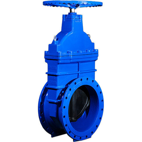 Задвижка Benarmo 30ч39р DN 500 PN 10/16 обрезиненный клин EPDM с гайкой и направляющими клина с невыдвижным шпинделем, уплотнение - EPDM