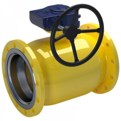 Кран шаровой Vexve 114xx1600 DN 600 стальной стандартнопроходный под приварку для газа, с редуктором