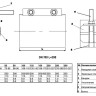 Ремонтный хомут односторонний Benarmo 7061 DN 150 (159-170 мм) PN 16 L=200 мм с замком нержавеющая сталь 2