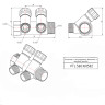 Коллектор распределительный VALTEC VTc.560.N.0502 2 отвода ВР-НР 3/4"x1/2" DN 20 PN 10 с регулирующими клапанами 5