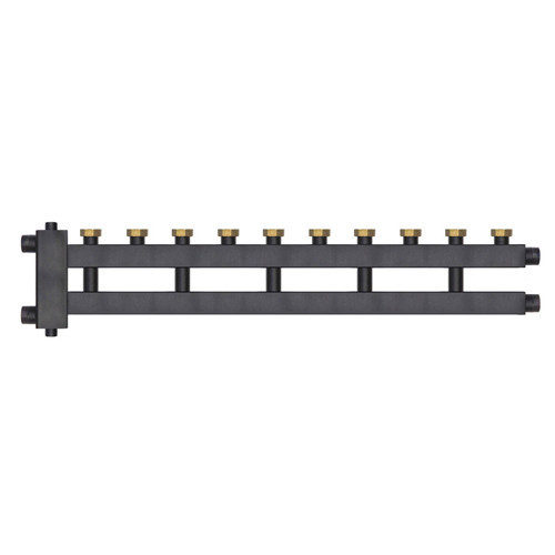 Коллектор распределительный Warme WKD.R.85.F.5+1 6-ти контурный НР 1 1/2"x1" Ду 40 Ру 6 без теплоизоляции