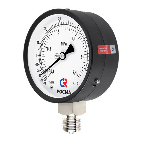 Мановакуумметр РОСМА ТМВ-511Р.00 NH3 (-0,1...1,5 MПa) Дкорп=100мм кл. 1,5 M20x1,5 аммиачный радиальный 00000036563