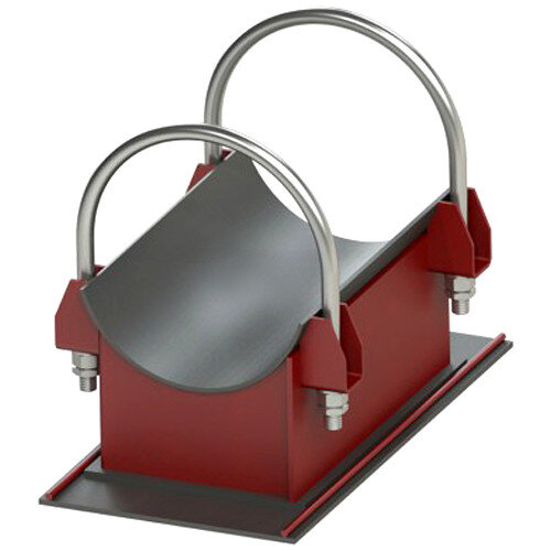 Опора Дн 530 12 ОСТ 108.275.34-80 скользящая направляющая двуххомутовая кремнемарганцовистая сталь, ТЭС и АЭС