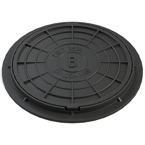 Люк чугунный средний С(В125)-В-1-60 для водопровода ГОСТ 3634-2019