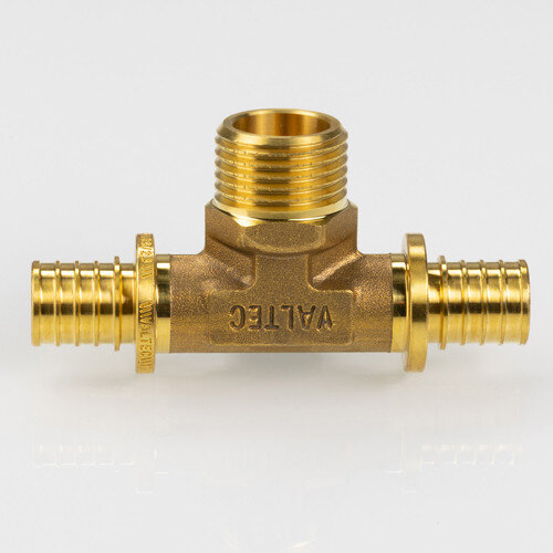 Тройник переходной VALTEC VTm.433.G НР 1/2" DN 20x15x20 PN 16 латунный