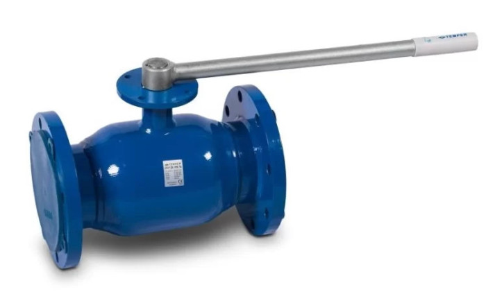 Кран шаровой TEMPER 28420350 стандартнопроходной фланцевый DN 350 PN 25 с фланцем для установки привода