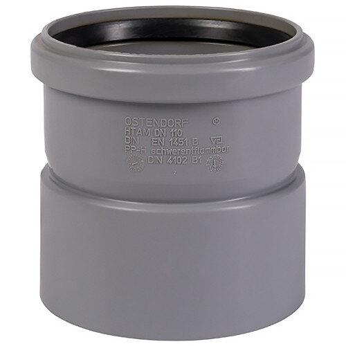 Муфта насадная PP-H Ostendorf HT HTAM DN 110 с уплотнительной манжетой