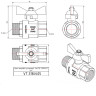Кран шаровой VALTEC PERFECT 3/4" Ду20 Ру100 с внутренней–наружной резьбой VT.318.N.05 5