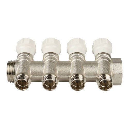 Коллектор распределительный ITAP 465 4 отвода ВР-НР 1"х1/2" DN 25 PN 10 с регулирующими клапанами