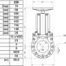 Задвижка шиберная ножевая VAG ZETA DN 250 PN 10 со штурвалом 2