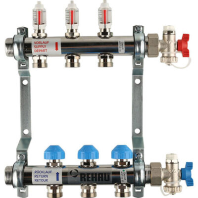 Распределительный коллектор REHAU HKV-D на 3 контура