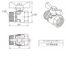 Кран шаровой VALTEC COMPACT 1/2" Ду20 Ру40 с внутренней–наружной резьбой VT.093.N.05 5