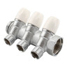 Коллектор распределительный Tiemme Maxima 1860021 3 отвода ВР-НР 1"х1/2" DN 25 PN 10 с регулирующими клапанами модульный 1