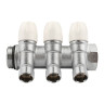 Коллектор распределительный Tiemme Maxima 1860021 3 отвода ВР-НР 1"х1/2" DN 25 PN 10 с регулирующими клапанами модульный 2