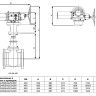 Задвижка клиновая ABRA A40-G-BS F4 DN 600 чугунная фланцевая с электроприводом 2