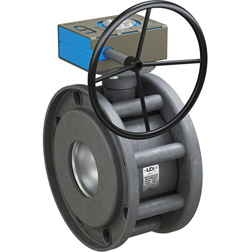 Кран шаровой LD Стриж 100.016.П/П.02.Zn Ду 100 Ру 16 стальной полнопроходный с редуктором