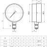 Манометр РОСМА ТМ-510Р.00 (0...1,6 МПа) Зав.№ Дкорп=100мм кл. 1,0 G1/2" общетехнический с повышенным кл.т. радиальный УТ-00047663 2