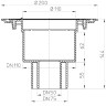Корпус трапа HL310NK-3020 DN50/75/110 вертикальный выпуск, монтажная заглушка 2