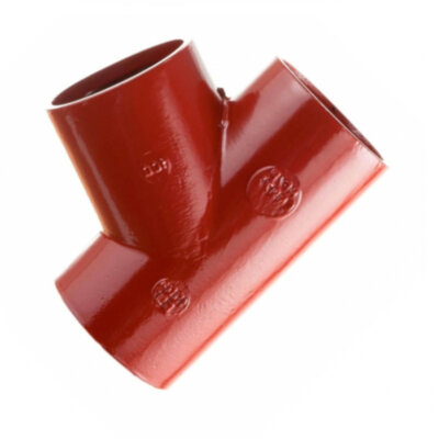 Тройник 45° SML DN 200/150 мм чугунный