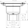 Корпус трапа HL3100TK DN75/110 вертикальный выпуск, монтажная заглушка, фиксаторы 2