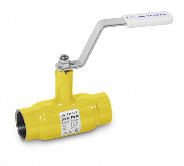Кран шаровой газовый TEMPER 39045040 полнопроходной муфтовый DN 40 PN 40