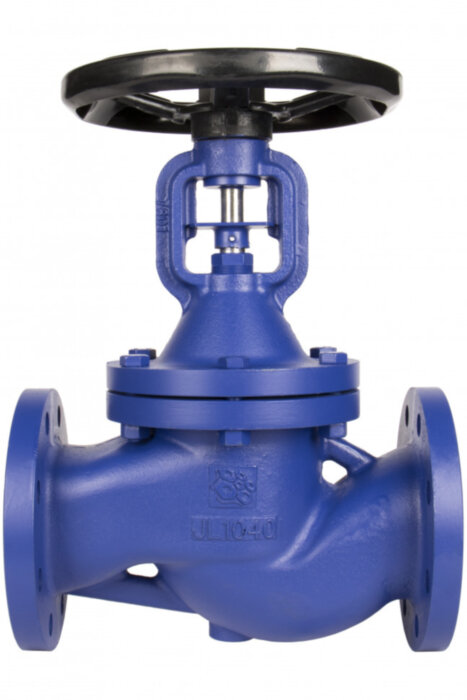 Вентиль запорный сильфонный РАШВОРК 334 Ду300 Ру16 чугунный фланцевый